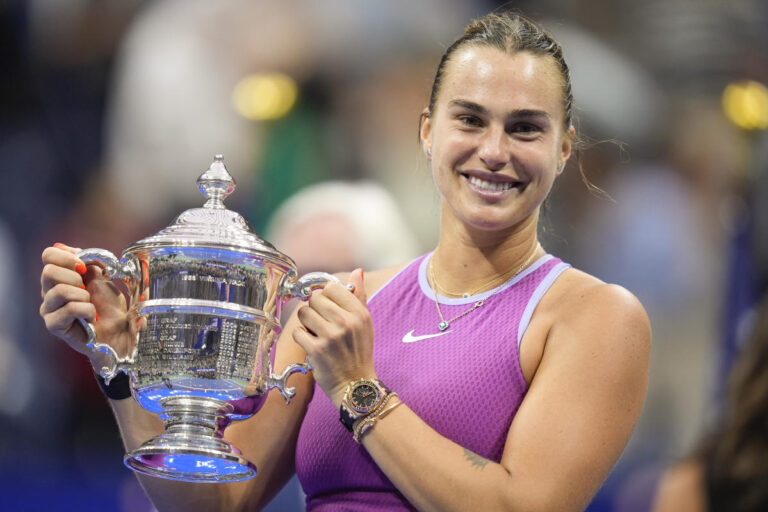 US Open women’s final: Aryna Sabalenka holds off Jessica Pegula rally for straight sets victory