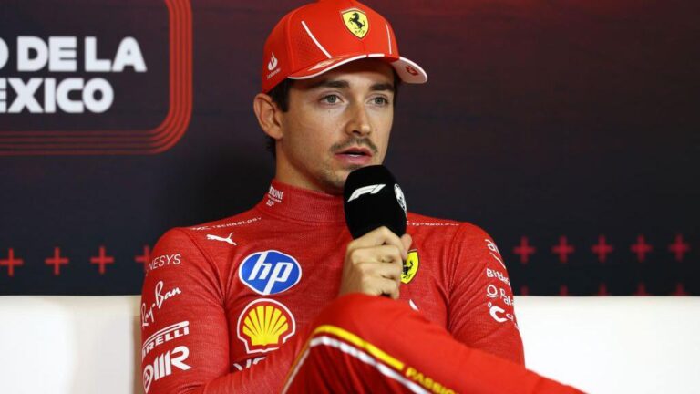 Ferrari’s Leclerc fined for swearing in news conference