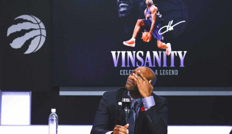 Toronto Raptors retire Vince Carter’s jersey in emotional ceremony