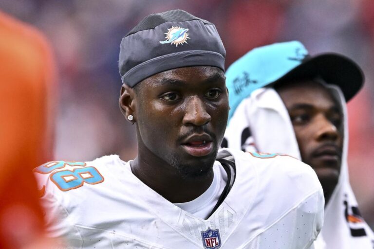 Dolphins place WR Grant DuBose on season-ending injured reserve after blow to head sent him to hospital