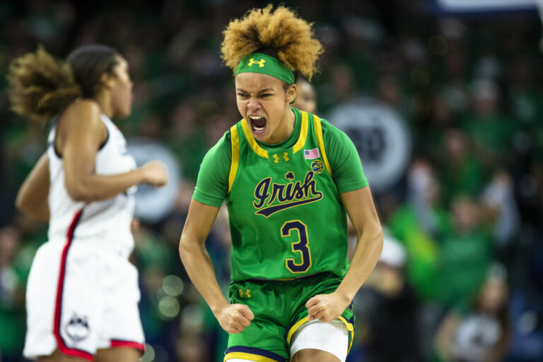 Hannah Hidalgo drops 29 points as No. 8 Notre Dame hands No. 2 UConn its first loss